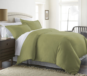 Home Collection™ Luxury Double Brushed 3 Piece Duvet Set in Full/Queen Sage