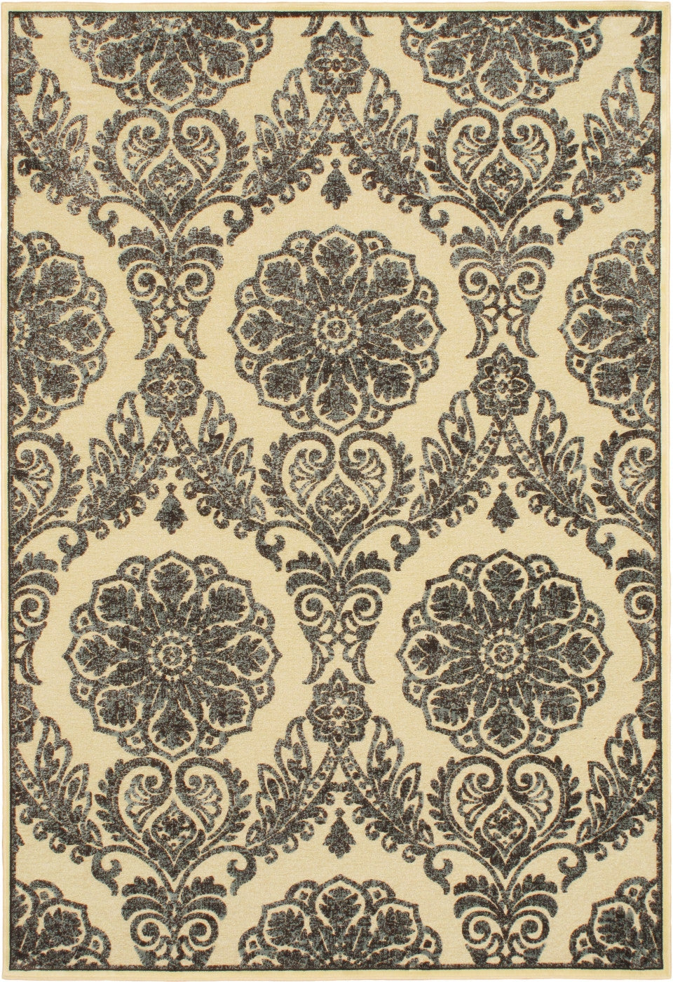 Eram Cream, Dark Brown  Rug 5'3