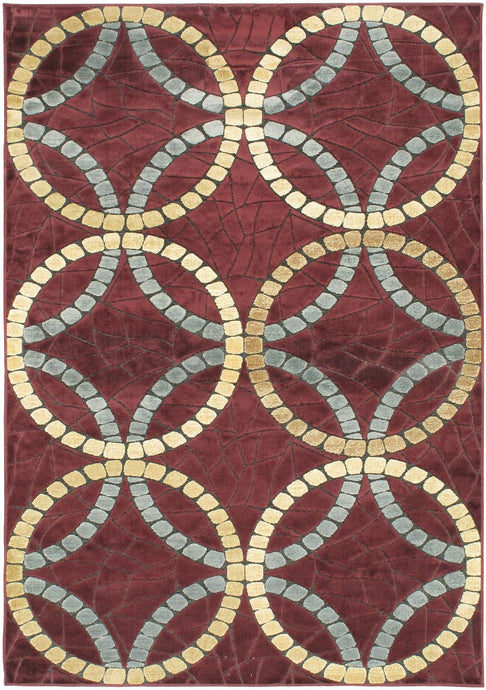 Braque Dark Red  Rug 5'2