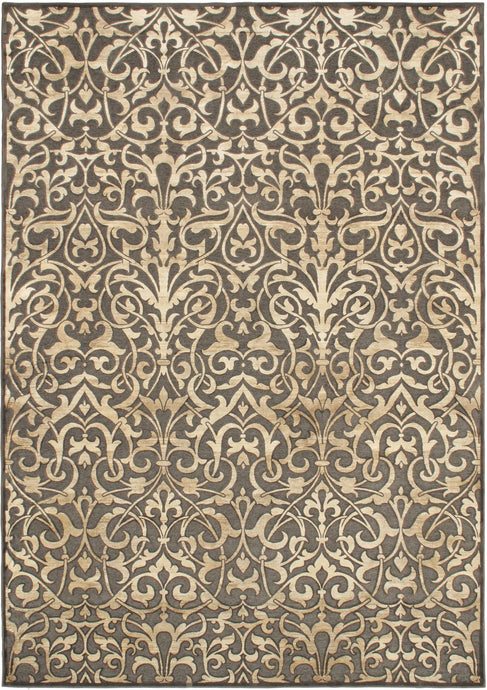 Ambrose Dark Brown, Khaki  Rug 7'10