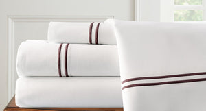 1000 Thread Count 4-Piece Sheet Set White/Graphite King