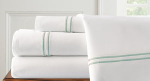 1000 Thread Count 4-Piece Sheet Set White/Soft Jade King