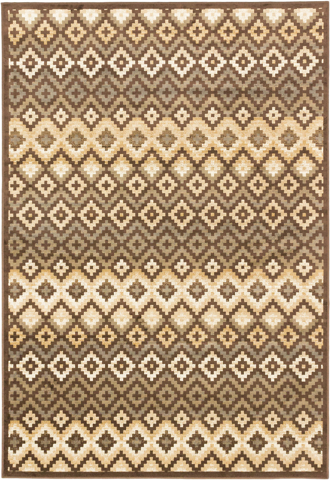 Athina Dark Brown, Khaki  Rug 8'2