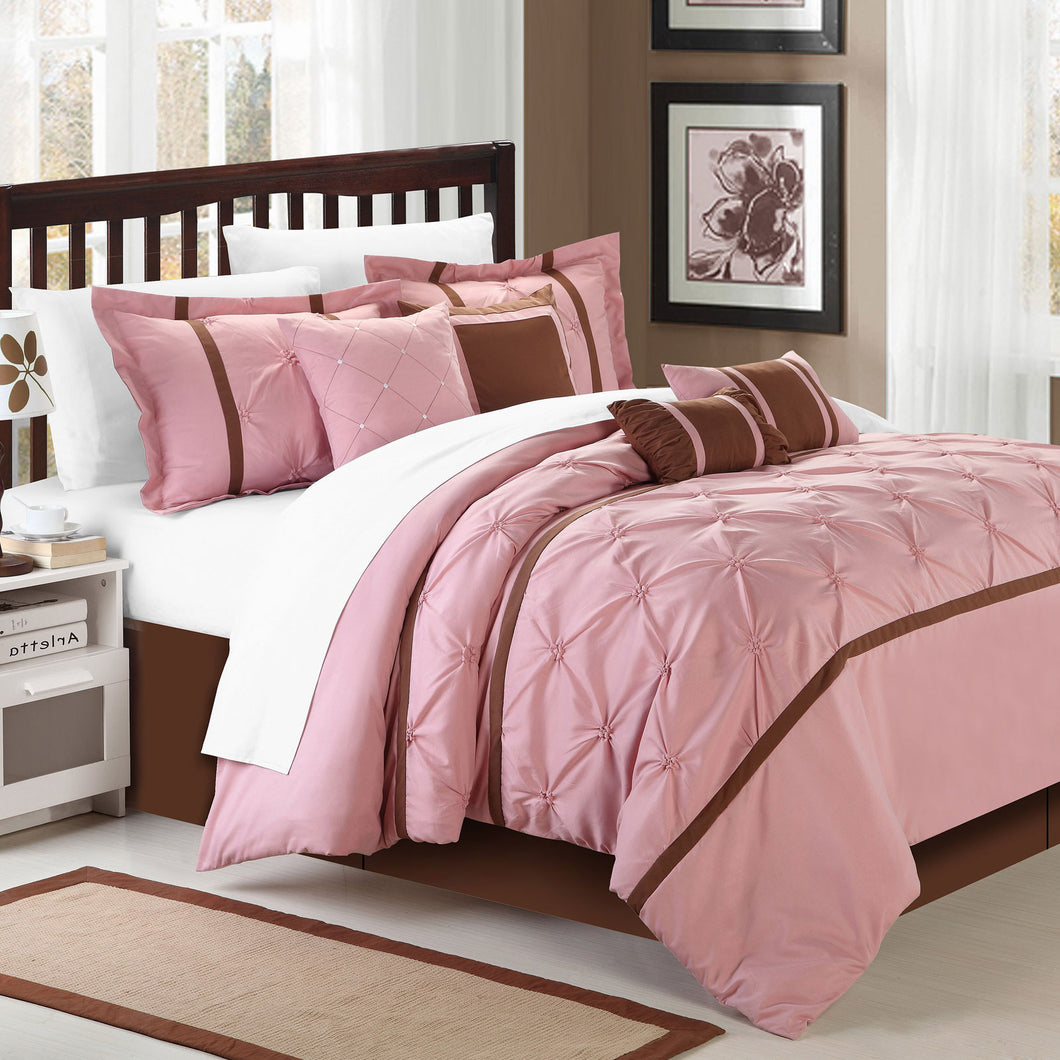 Chic Home Valde Rose King - 8pc Comforter Set