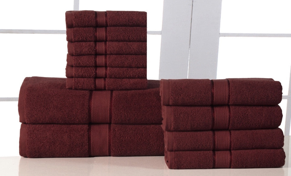 12 Piece Towel Set in Biking Red