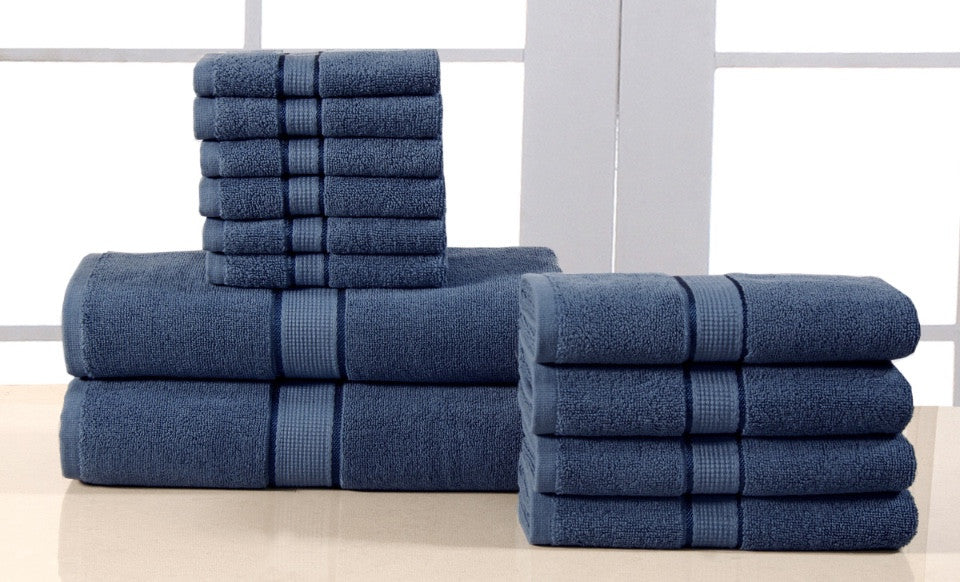 12 Piece Towel Set in Bluestone
