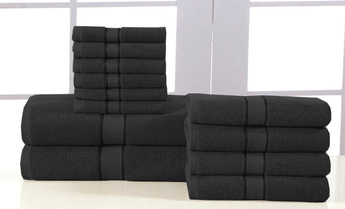 12 Piece Towel Set in Grey
