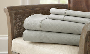 4 Piece Embossed Sheet Set Dylan Platinum Queen