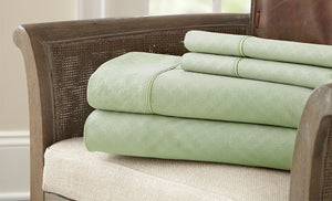 4 Piece Embossed Sheet Set Dylan Sage Queen