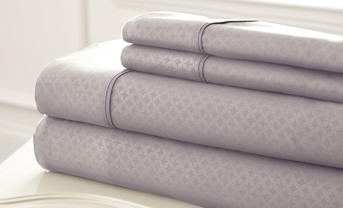 Kensington Hotel Collection 4 Piece Embossed Sheet Set SOHO Champagne King