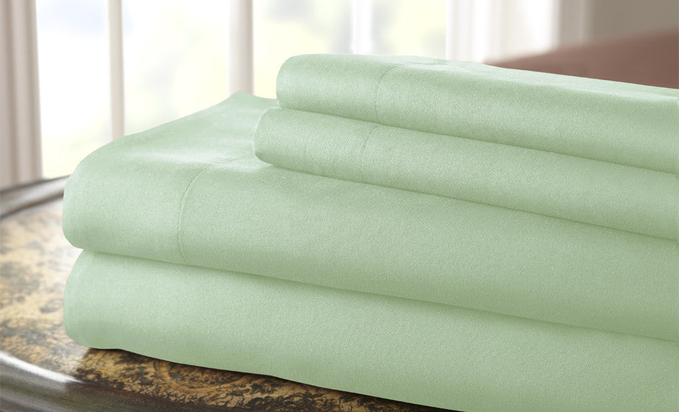 Hotel Collection Solid 4 Piece Sheet Set Misty Jade King