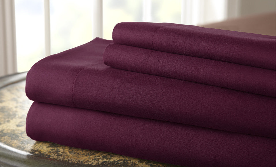 Hotel Collection Solid 4 Piece Sheet Set Violet Queen
