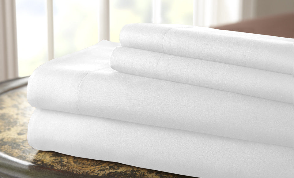 Hotel Collection Solid 4 Piece Sheet Set White King