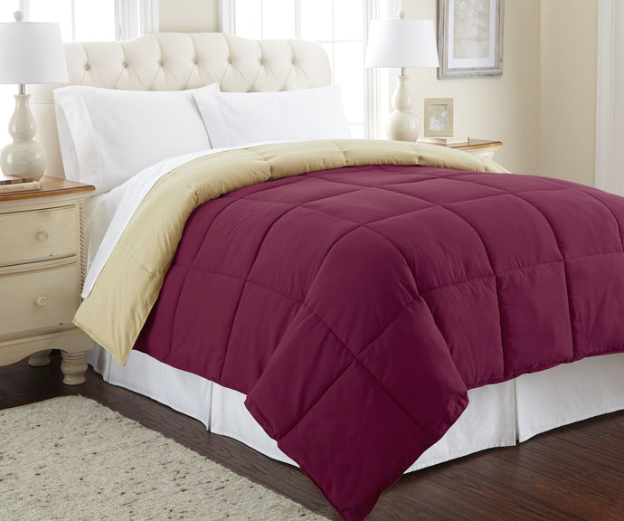 Down alternative reversible Comforter Anemone/Wheat King