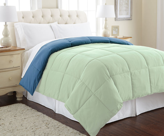 Down alternative reversible Comforter Misty Jade/Seaport King