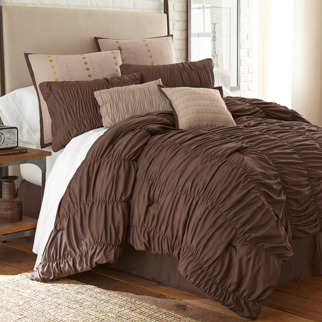 Bayle 8-Piece Comforter Set Brown King