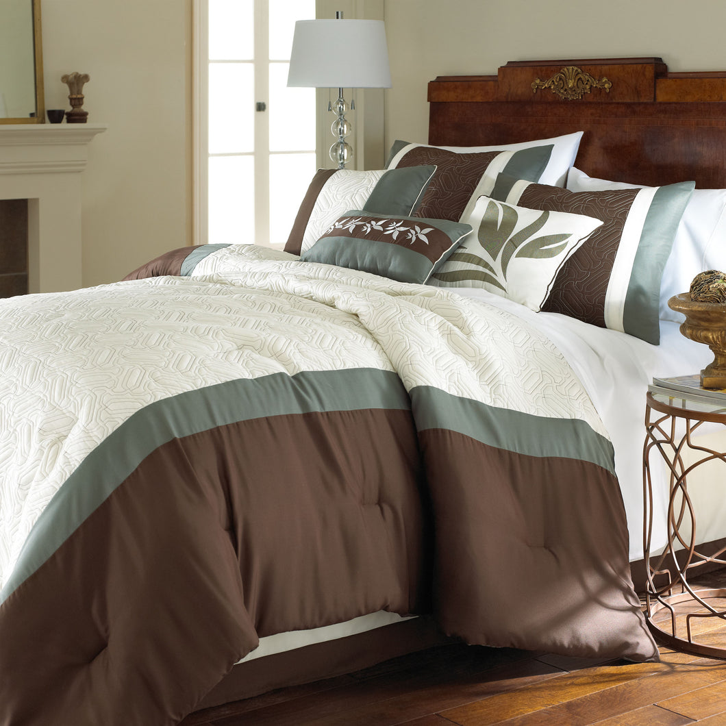 8 Piece Comforter Set Crestwood Queen