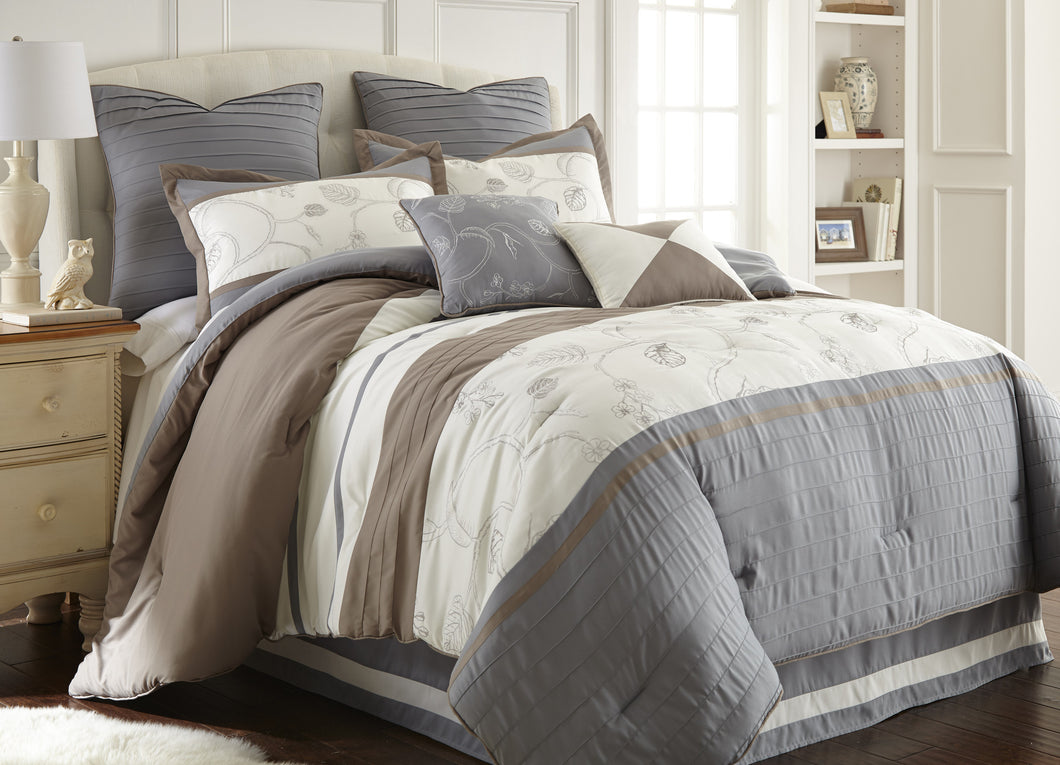 8 Piece Comforter Set Winter Frost Queen