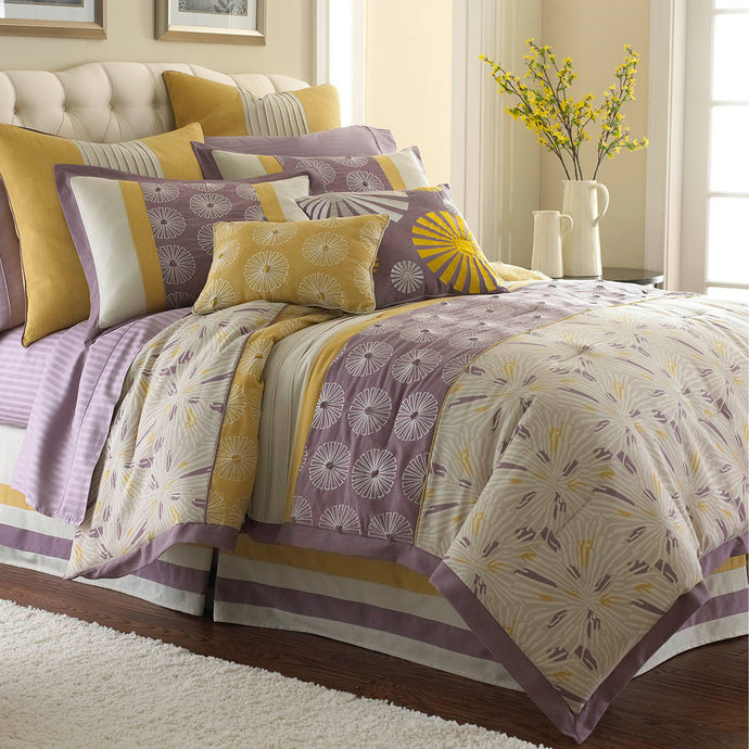 8 Piece Comforter Set Swirl Burst King