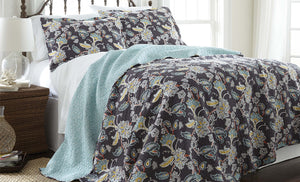 100% Cotton 2 Piece reversible quilt Set Belinda Twin