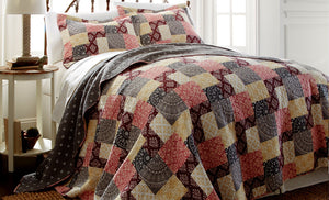 100% Cotton 3 Piece printed reversible quilt Set Shannon King