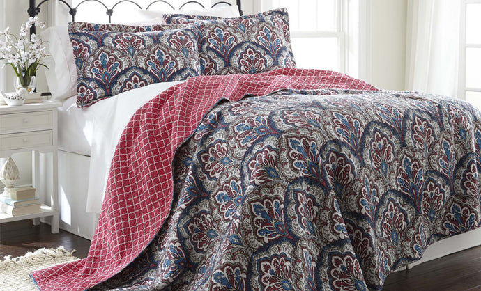 100% Cotton 2 Piece reversible quilt Set Sanya Twin
