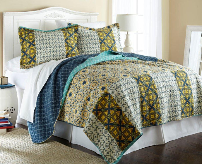 100% Cotton 2 Piece reversible quilt Set Taurus Twin