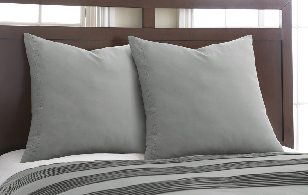 Swarovski Elements T300 100% Cotton 1 Piece Euro sham Salvatore Platinum