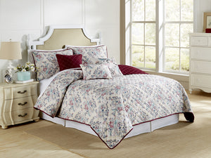 6 Piece printed reversible quilt Set Samantha Queen