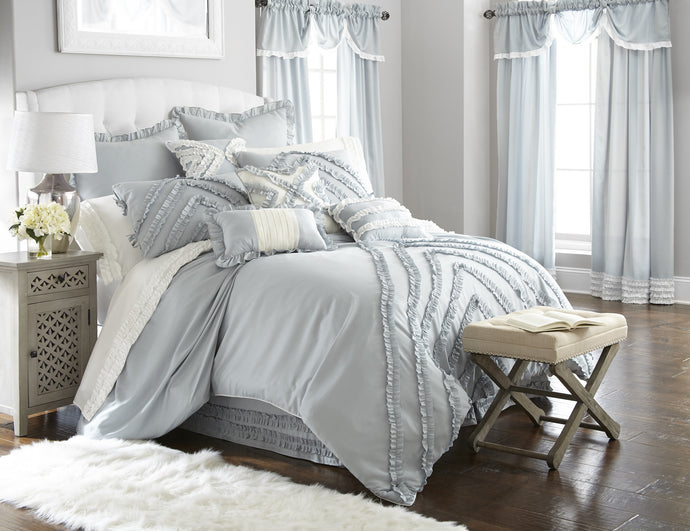 24 Piece Comforter Set julianne grey King