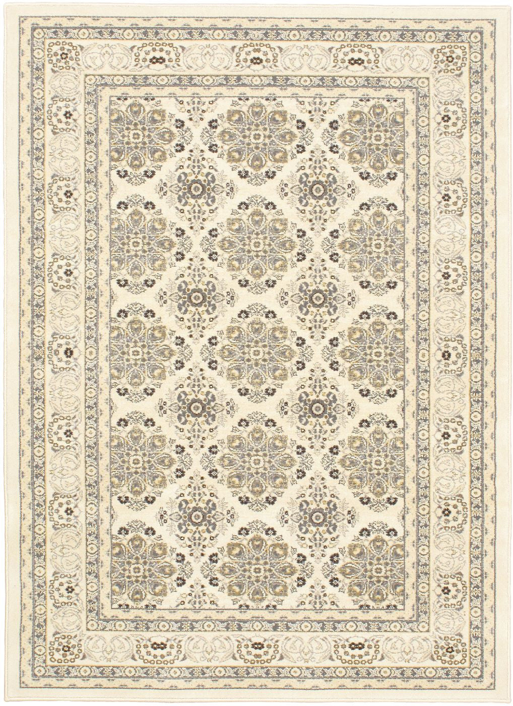 Classic Lattice Oriental Rug 4'7