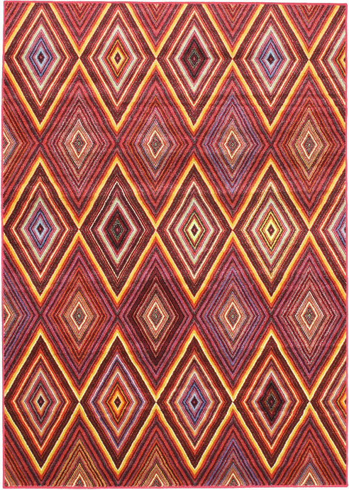 Chroma Diamond Red  Rug 5'5