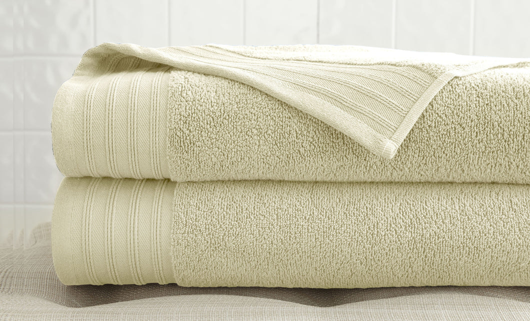 2 Pack zero twist bath sheet set in Ivory