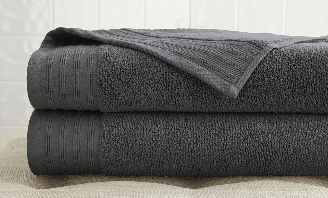 2 Pack zero twist bath sheet set in Platinum