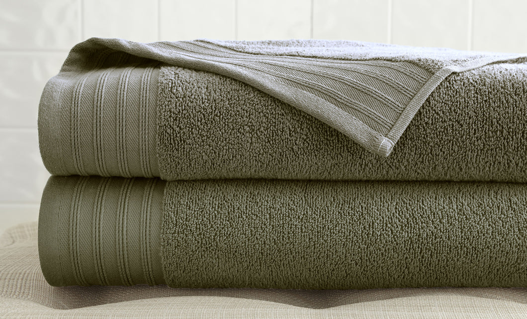 2 Pack zero twist bath sheet set in Taupe