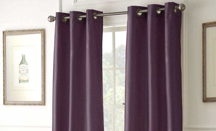 2 Pack Black Out Curtains in Wine