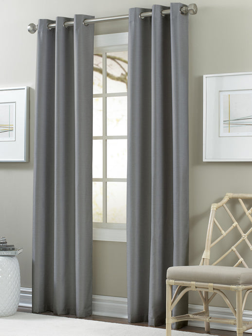 2 Pack Textured Black out Curtain Lt. Gray