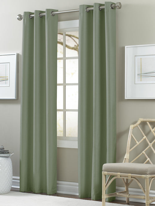 2 Pack Textured Black out Curtain Sage