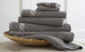100% egyptian cotton 6 piece embroidered towel set Platinum