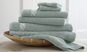 100% egyptian cotton 6 piece embroidered towel set Jade