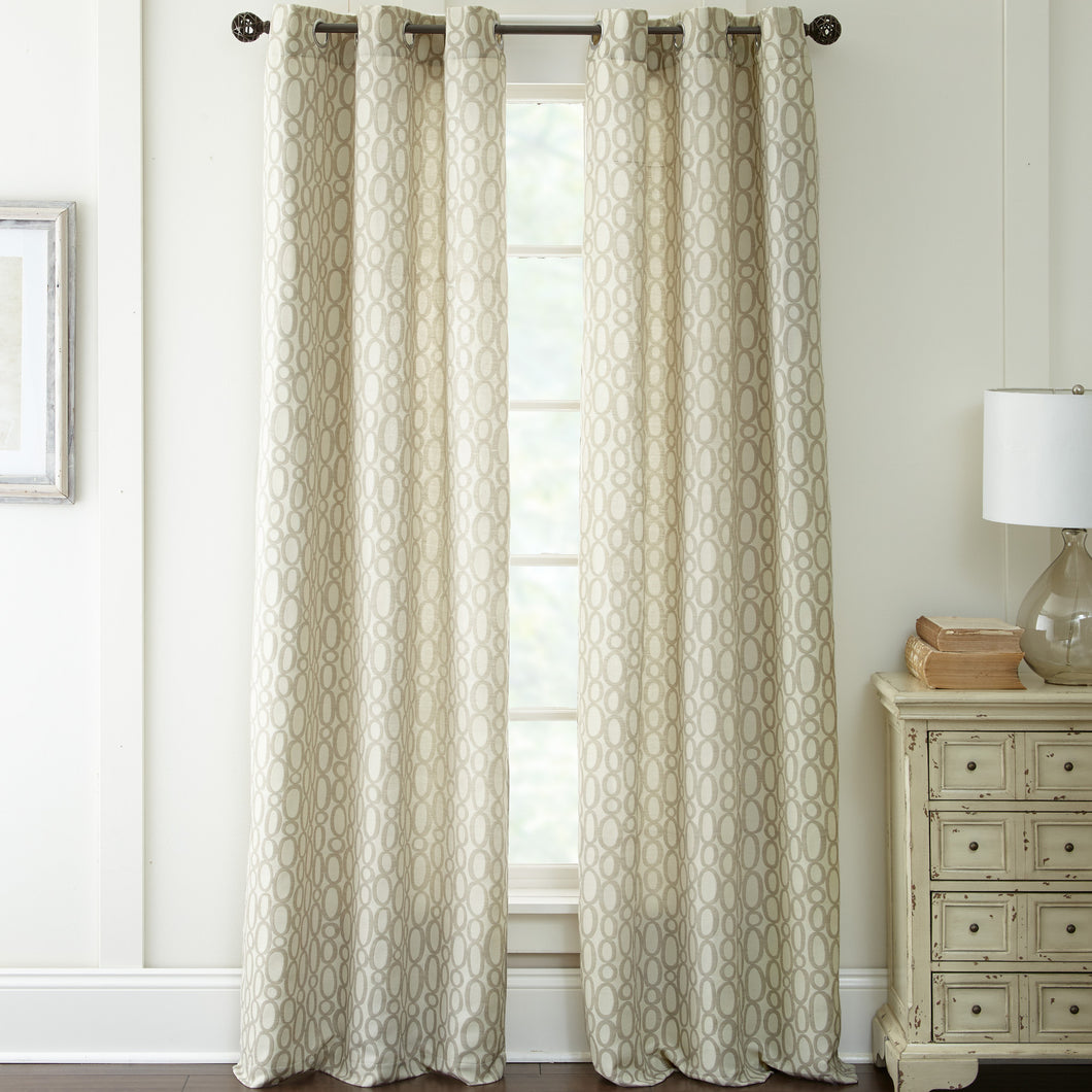 2 Pack Jacquard curtain Set - Gray