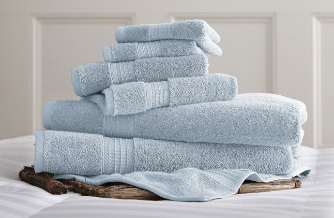 650 GSM Luxury Spa Collection 6 pc 100% Cotton towel sets Lt. Blue