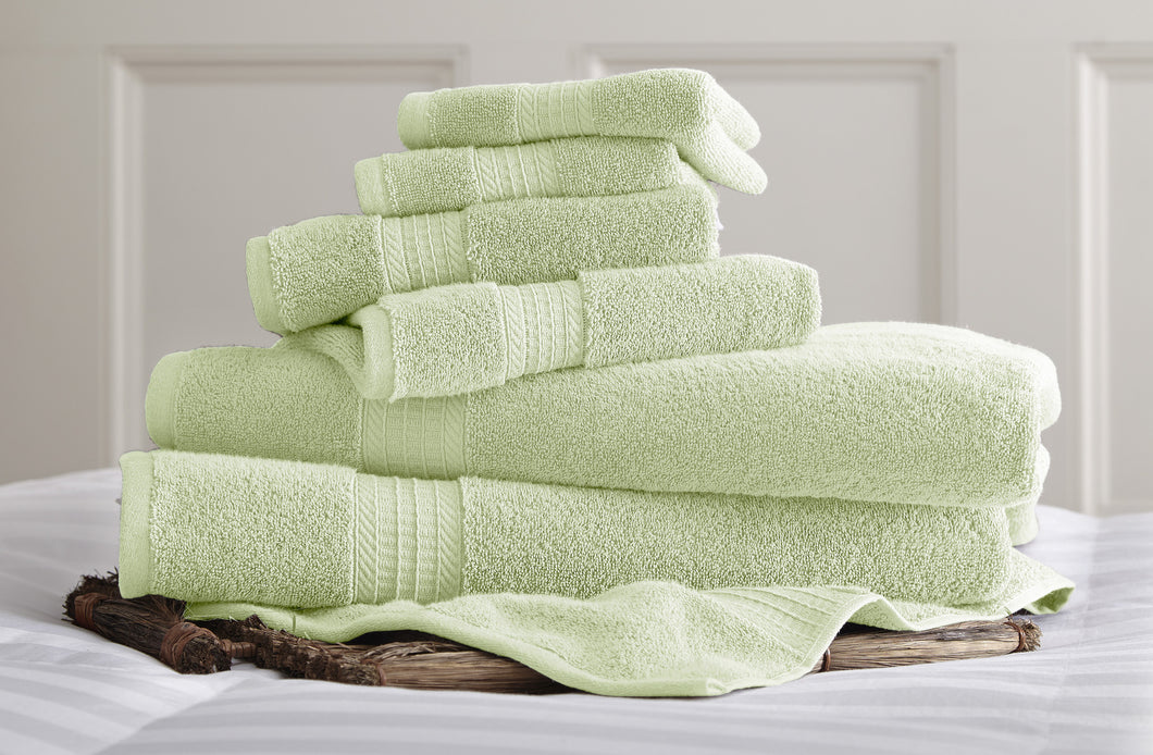 650 GSM Luxury Spa Collection 6 pc 100% Cotton towel sets Jade