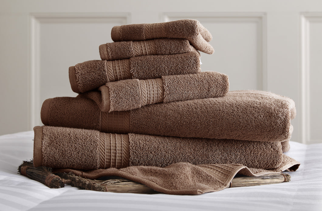 650 GSM Luxury Spa Collection 6 pc 100% Cotton towel sets Mocha