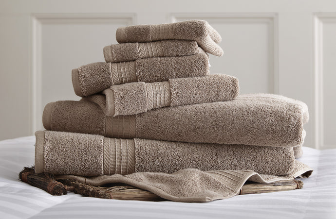 650 GSM Luxury Spa Collection 6 pc 100% Cotton towel sets Taupe