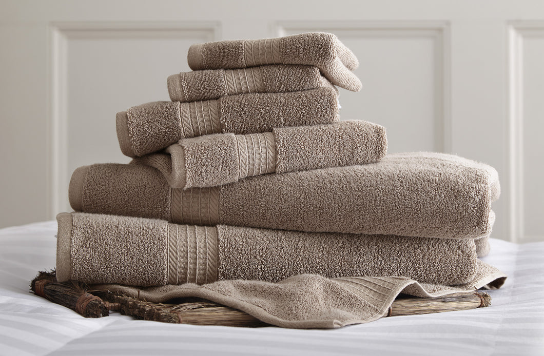 650 GSM Luxury Spa Collection 6 pc 100% Cotton towel sets Taupe