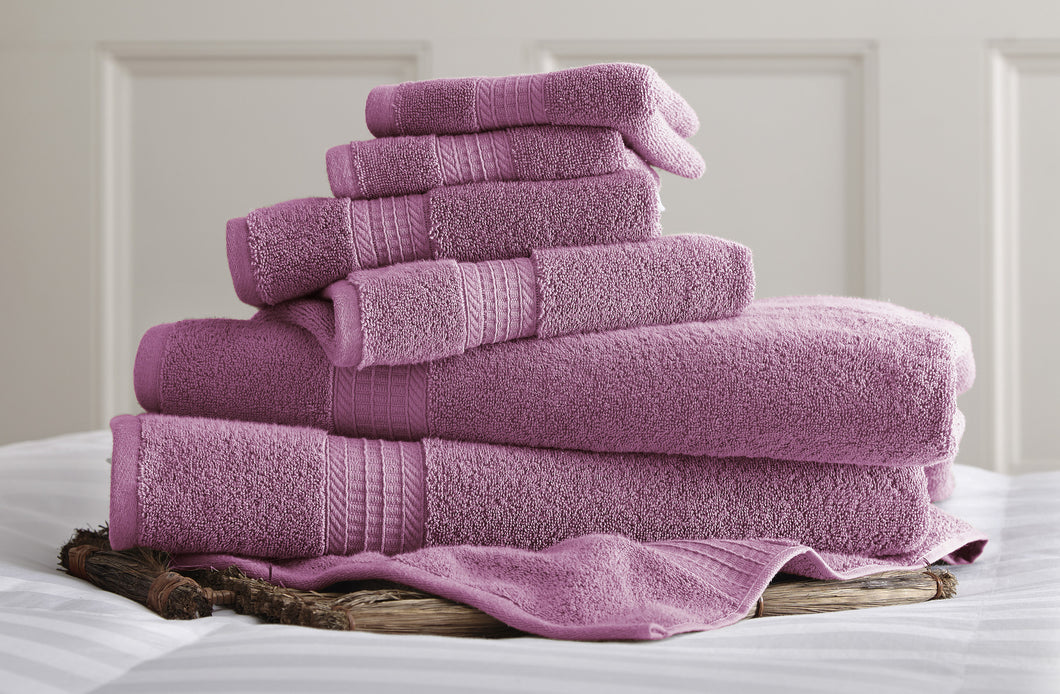 650 GSM Luxury Spa Collection 6 pc 100% Cotton towel sets Violet