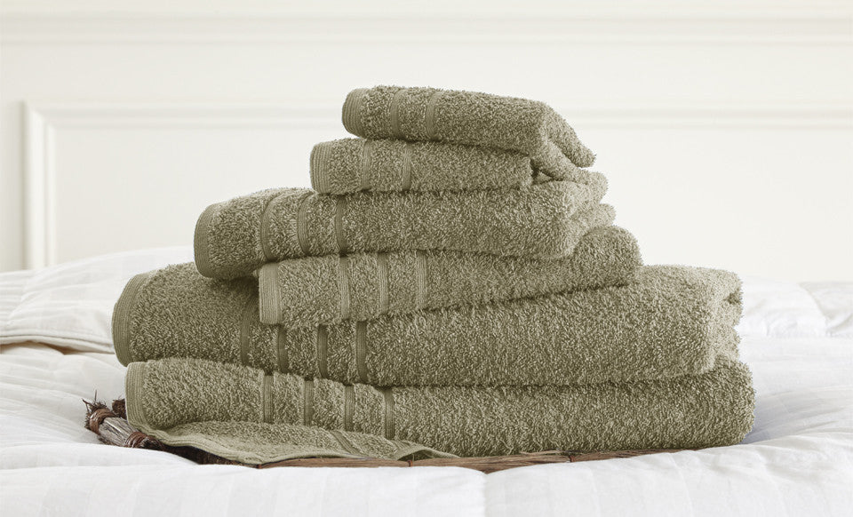 600 GSM Spa Collection 100%  Cotton 6 piece solid towel set Taupe