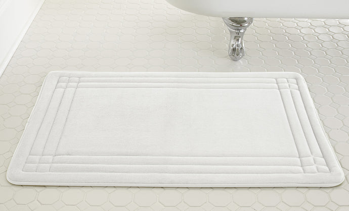 Embossed Memory  foam mats Geoplex  White