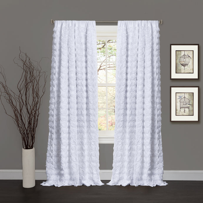 Emma White Window Curtain